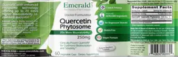 Label for Quercetin Phytosome 250 mg