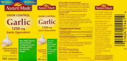 Label for Odor Control Garlic