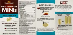 Label for Full Strength Minis Super Omega-3