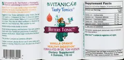 Label for Bitters tonic Vanilla Orange
