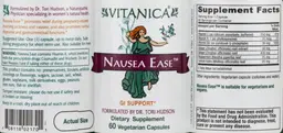 Label for Nausea Ease