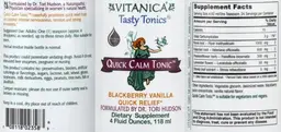 Label for Quick Calm Tonic Blackberry Vanilla