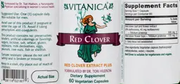 Label for Red Clover