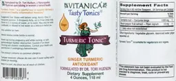 Label for Turmeric Tonic Ginger