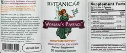 Label for Woman's Passage