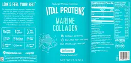 Label for Marine Collagen Unflavored