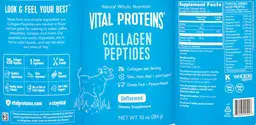 Label for Collagen Peptides Unflavored