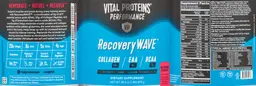 Label for RecoveryWAVE Watermelon Blueberry