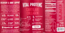 Label for Cartilage Collagen Capsules