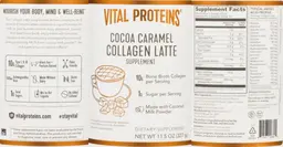 Label for Cocoa Caramel Collagen Latte