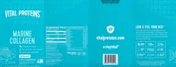 Label for Marine Collagen Unflavored