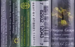 Label for Oregon Grape Flower Essence
