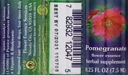 Label for Pomegranate Flower Essence
