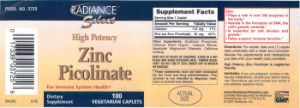 High Potency Zinc Picolinate