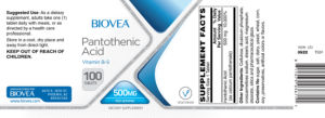 Pantothenic Acid 500 mg