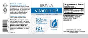 Vitamin D3 50 mcg