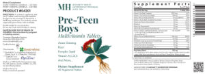 Pre-Teen Boys Multivitamin Tablets