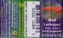 Label for Red Larkspur Flower Essence