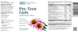 Pre-Teen Girls Multivitamin Tablets