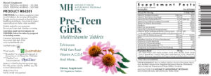 Pre-Teen Girls Multivitamin Tablets