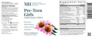 Pre-Teen Girls Multivitamin Tablets