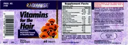 Label for Vitamins For The Hair