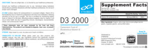 Label for D3 2000