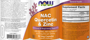 NAC 1,000 mg Quercetin 500 mg & Zinc 15 