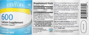 600 Calcium Supplement