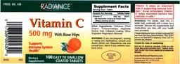 Label for Vitamin C 500 mg