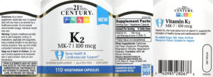 K2 MK-7 100 mcg