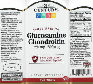 Glucosamine 750 mg Chondroitin 600 mg