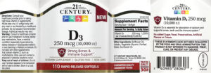 D3 250 mcg (10,000 IU)