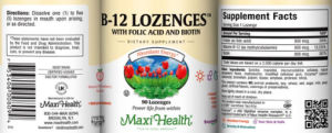 B-12 Lozenges Natural Strawberry Flavor