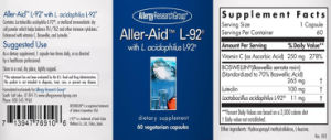 Aller-Aid L-92 with L. acidophilus L-92