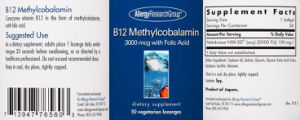 B12 Methylcobalamin 3000 mcg with Folic 
