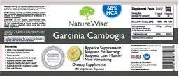 Label for Garcinia Cambogia