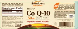 Label for Q-Sorb Co Q-10 50 mg