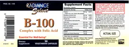 Label for B-100 Complex With Folic Acid