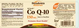 Label for Q-Sorb Co Q-10 150 mg