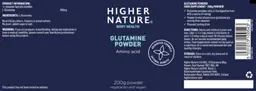Label for Glutamine Powder