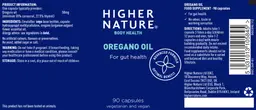 Label for Oregano Oil