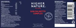 Label for Saw Palmetto Complex