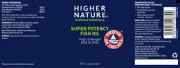 Label for Super Potency Fish Oil