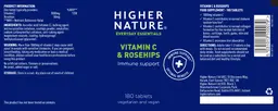 Label for Vitamin C & Rosehips