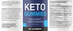Label for Keto Gummies with Apple Cider Vinegar