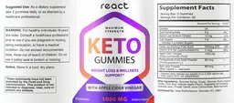 Label for React Keto Gummies