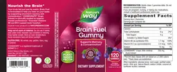 Label for Brain Fuel Gummy Grape Flavored