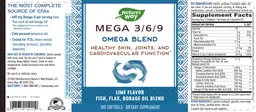 Label for MEGA 3/6/9 Lime Flavor