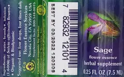 Label for Sage Flower Essence
